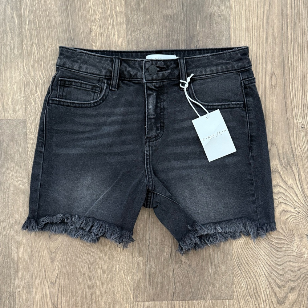CJLA Revy Washed Black Jean Shorts